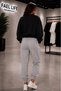 Unisex Wide Cut Zero Neckline and Sweatpants Moonflower Printed Set - 2