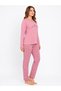 Women's Seasonal Long Sleeve Awesome Pink Pajama Set - 5