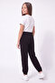 Girl's Double Pocket Printed Colorful Sweatpants - 4