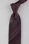 Burgundy Motif Patterned Italian Silk Pleated Tie Est238 - 3