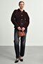 Women's Polo Collar Buttoned Plush Beard Knitwear Cardigan - 4