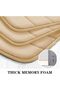 Beige Memory Foam Bathroom Rug Set 3 Piece, Non Slip Extra Soft Absorbent Bath Mats, Machine - 6