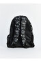 Black Football Ball Printed Boys' Backpack - 3