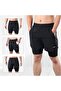 Men 2 in 1 Running Shorts Quick Drying Breathable Active Training Exercise Jogging Marathon Cy - 6