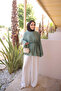 Çağla Asymmetrical Cut Waist Tie Blouse - 2