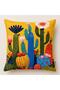 R'Eyla Cactus Set of 4 Decorative Throw Pillow Covers 45X45 cm Colorful Cactus Palm Tropical Patterned - 6