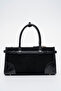 Women's Handbag Suede Black Sly470 - 2