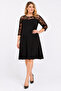Women's Plus Size, Black, Lace Detailed Dress 65N39607 - 5