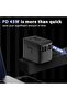 محول سفر عالمي من نيكومي، 45 واط PD، 4 منافذ USB-A و1 منفذ USB-C، مآخذ تيار متردد متعددة، محول لـ 20 دولة - 2