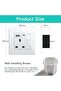 Single Switched Wall Socket 1 Gang Black with USB C & USB A Charging ports, Wall Switch Power - 7