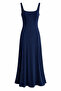 Navy Blue Polyamide Long Dress - 6