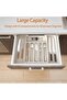 Drawer Organizer Kitchen Utensils, Expandable Silverware Organizer No BPA, Storage Large Utensil Hol - 2
