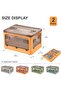 2 Pcs Lidded Storage Bins, Collapsible Storage Box, Plastic Stackable Toy Storage Bin Box Orga - 2