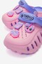 Laser Emoji High Sabo Slippers 26-35 Pink Lila - 3
