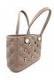 Women's Quilted Pattern Eva Material Water Resistant Large Tote Bag with Decorative Accessories - 3