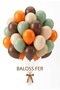 Rustic Boho 30-Piece Brown Beige Green Orange Balloon Set Birthday Engagement Party Decoration