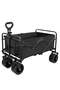 Garden Cart Camping Wagon Foldable, Shopping Trolleys Utility Outdoor Wagon Collapsible Garden Camping Picnic Cart (Black)