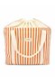 Coral |   Striped & Drawstring Beach and Pool Bag |   Large Volume Shoulder Bag (50X40 cm)