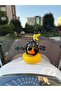 Duck with Helmet and Propeller Motorcycle Ornament - Vehicle Dashboard Ornament Gear Helmet - 2