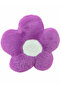 Dedse Plush Daisy Flower Pillow Decorative Furry Throw Pillow White Yellow 38X38 cm