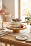 Natural Bamboo Leg Cake & Cake Stand 25X6 cm |   Round Presentation Plate, Dessert & Fruit Serving Plate