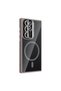 Galaxy S23 Ultra Case with Camera Stand, Magsafe Supported, Transparent Back, Silicone - 5