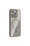 iPhone 15 Pro Max Case with Camera Stand, Magsafe Supported, Transparent Back, Silicone - 4