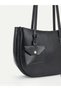 Black Shk341 Faux Leather, Zippered, Wallet Charm Gift, Women's Hand, Arm and Shoulder Bag - 3