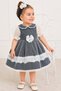 Lace Detail Special Design Baby Girl Children's Evening Dress Hair Band Mevlüt Birthday Set 7029 - 2