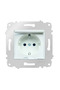 White grounded covered socket frameless grano - compatible frame for socket and switch - 4