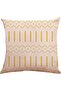 Versatile Set of 4 Yellow Linen Decorative Throw Pillow Covers for Sofa, Couch, Bed or Car, Boho Mod - 6