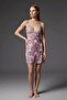 Lace Collar Rose Color Patterned Short Nightgown Bm-1535-8 - 3