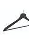 Wooden M002-Çb Trouser Hanger, Shirt Hanger Black Color 3 Pieces - 4