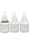 Macrame Plant Hangers Indoor 3 Pieces Breathable Woven Storage Basket | Boho Cotton Rope Small Macra
