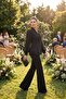 Women's Black Beaded Jacket and Pants Set - 2