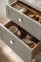 Venus Piano Concave Polymer Button Handle 5 Pcs Matte White Light Cubic Walnut 40 mm Cabinet Drawer Kitchen - 5