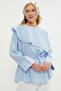 Fullamodest Cape Detailed Tunic with Tie at the Waist - 5