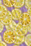 Lilac Yellow Lemon Patterned 70X150 Beach Towel - Digital Printed Fade-Resistant Bath Towel - 2