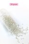 Bulk Glass Sand Beads (8/0) 3 mm - 20 Grams - Transparent Silver - Bnc160