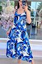 Ring Detailed Lycra Viscose Combed Cotton Dress 6Y351 - 3
