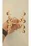Hanging Pearl and Stone Rose Design Hairpin 11 cm - 7