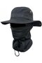 Men's camouflage wide-brim sun hat mesh beach/hunting style13.