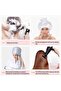 2-Pack - Hair Drying Net Cap Curling with Drawstring Removal (Purple/White) - 5