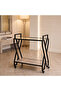 Elegant Multi-Material Modern Design Hospitality Trolley - Light Gray - 2