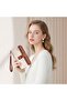 Women's large wallet brown/white RFID vintage PU zipper. - 4