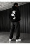 Unisex Shadow Rose Printed Winter Hooded Sweatshirt - 3