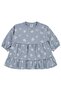 Floral Print Basic 6-18 Months Dress - Blue