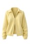 Rosalie Oversize Polo Collar Double Zipper Knitwear Cardigan Women's Yellow