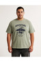 Large Size Crew Neck Printed Men's T-Shirt - 5
