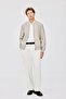 Waterproof Slim Fit College Collar Ribbed Zippered Faux Leather Bomber Coat Y5367Az26Au - 2